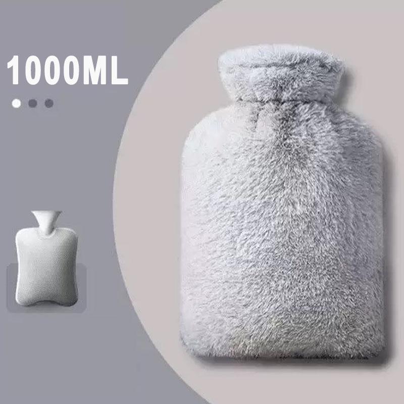 1/2PCS1000ML Soft Hand Warmer Hot Water Bag Bottles Removable Washable Foot Warmer with Cloth Cover Explosion-Proof Girl Winter