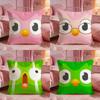 DDuolingos Cute Cartoon Cushion Cover Premium Comfort Reversible Pillow Cove Two In One Design For Any Room  Car Interior