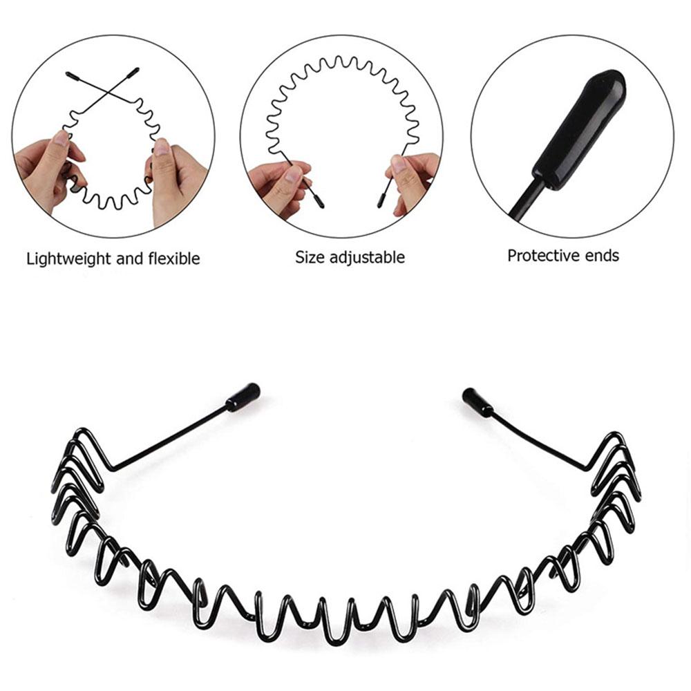 Fashion Wave Hairband for Men Women Korean Hair Hoops Unisex Wavy Hair Head Hoop Band Invisible Hair Clip Hair Accessories 1PCS