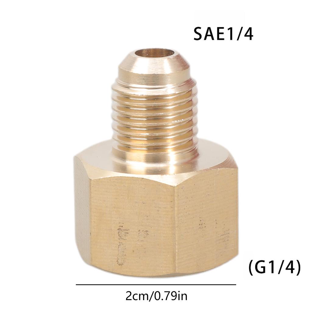 1/4 SAE Male Conditioner Adapter Brass Conversion Head Nitrogen Regulator Adapter Fittings Car Conditioner Adapter