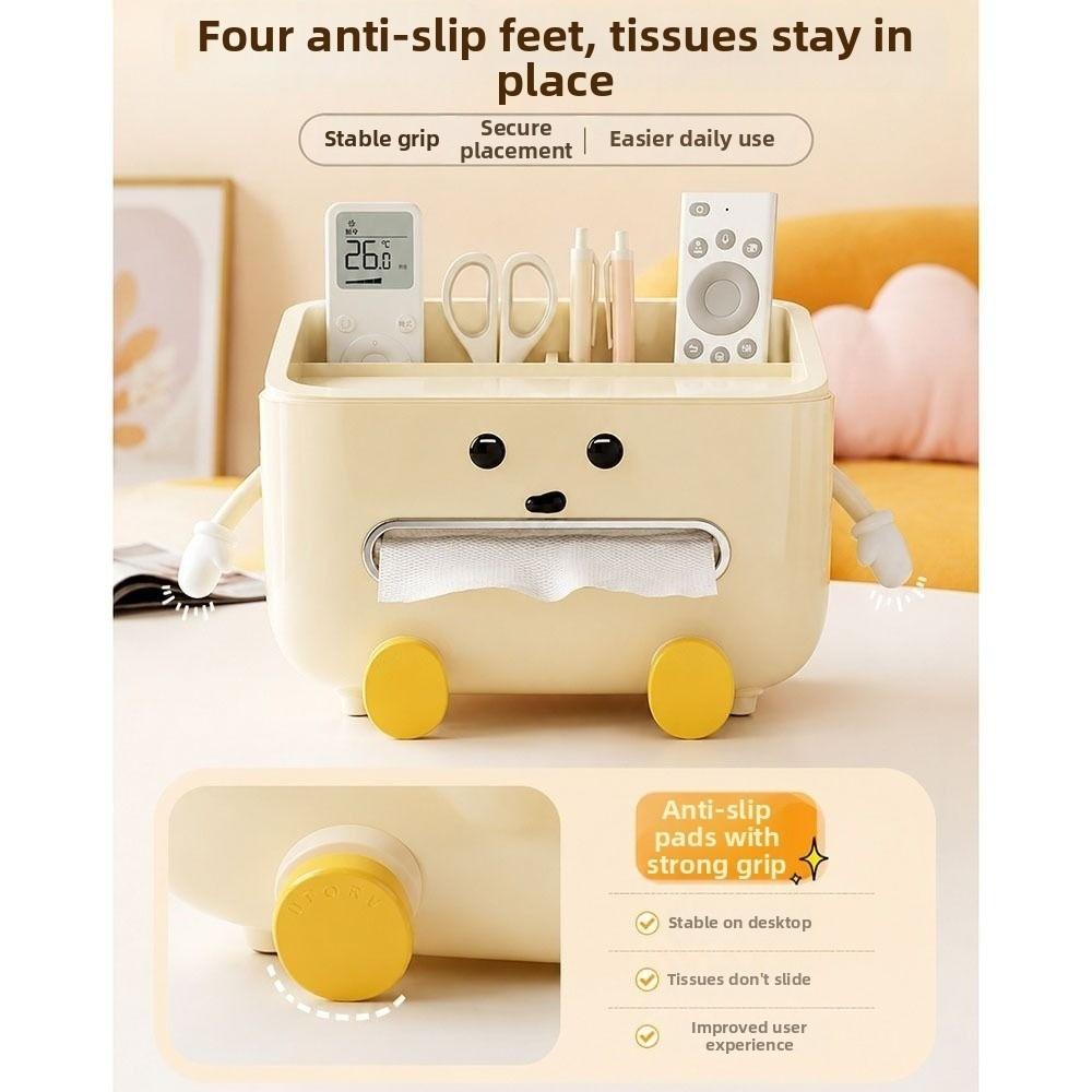 Dustproof Tissue Box with Lid Tissue Dispenser Storage Box Paper Towel Box Desktop