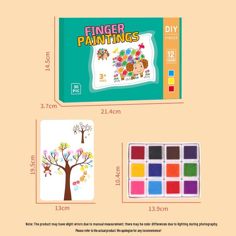 TaTanice Kids' Washable Finger Paint Set