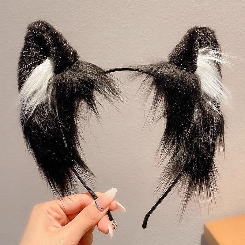 1 Stück Katzenohren Stirnband Niedliches Plüsch Haarband Feiertagsverkleidung Weihnachten Tier Ohrenreif Kinder Haarschmuck