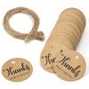100pcs Paper Jewelry Packaging Blank Labels Display THANK YOU Tags Price Stickers With Rope Necklace Making Bracelet Supplies