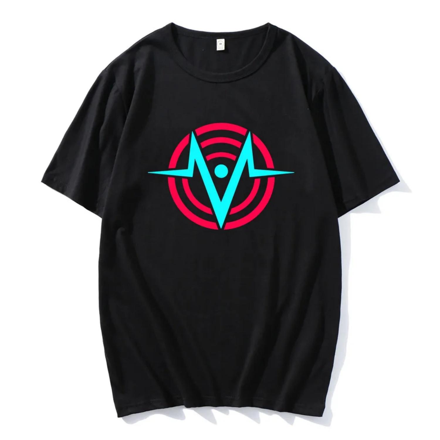 

2026 New VOX Helluva Boss Hazbinhotel Print T-shirt Cotton Short Sleeve Unisex Streetwear Manga Cartoon Graphic T Shirt Men Tees S чёрный