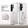 Luxury Business Leather Alloy Folding Stand Phone Case for Samsung S26 Ultra S25 S24 S23 Anti-fall Wrist Strap For Magsafe Cover