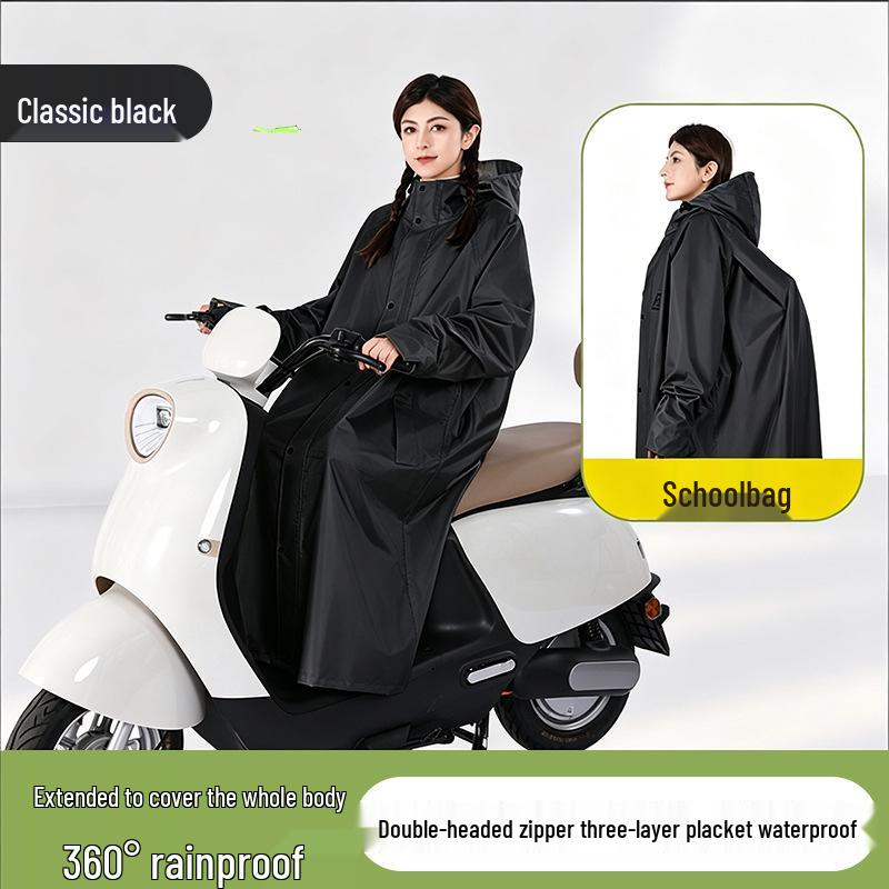 Thickened Electric Scooter Raincoat: Unisex, Full-Body Poncho for Heavy Rain, Cycling, Hiking, and Electric Bike Use