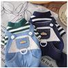 Pet clothes can lead dogs Classic striped denim overalls Autumn and winter models dog costume