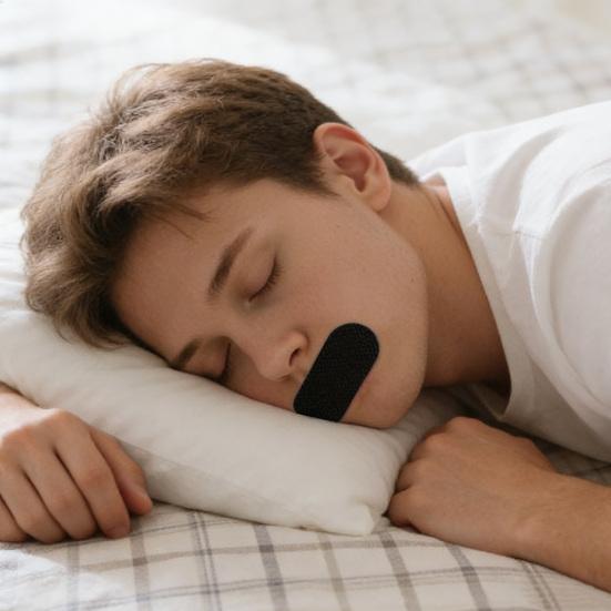 30Pcs Sleeping Mouth Tape Keep Mouth Closed Breathable Hypoallergenic Mouth Breathing Correction Patch Painless Removal Anti-Snoring Mouth Strip