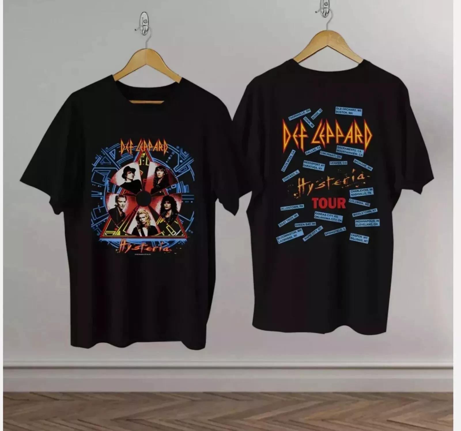 

Vintage Def Leppard Hysteria Concert Tour T-Shirt 1988 T-Shirt Gift Fans High-end Luxury Is for Both Men and Women Top 4XL