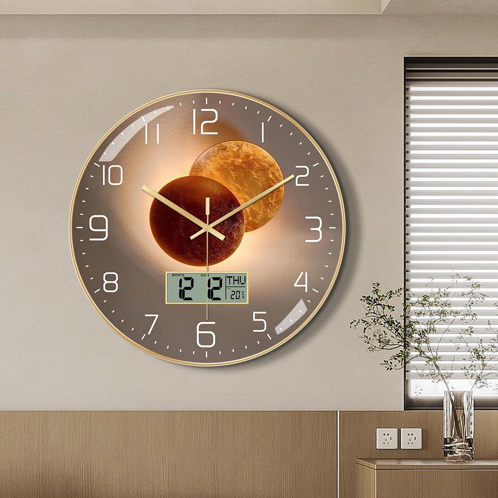 Bestselling Bluetooth Wall Clock with Automatic Time Sync, English LCD, and Perpetual Calendar - Wall-Mounted Electronic Clock