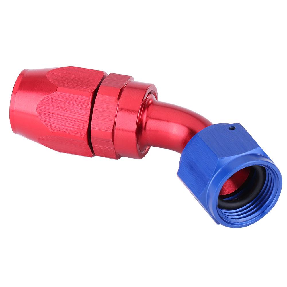 AN10 Fuel Line Hose End Swivel Fitting Oil Cooler Adapter Blue and Red Color Anodized