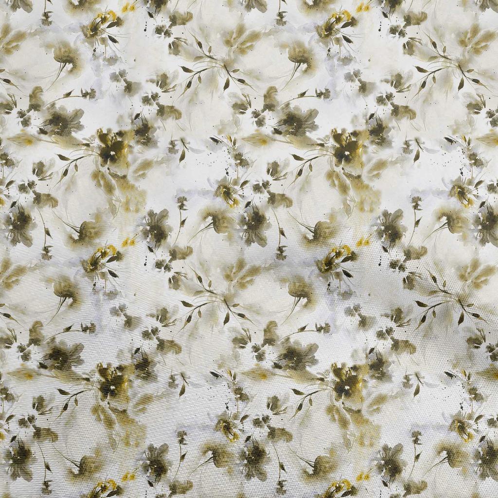oneOone Cotton Flex Gray Fabric Abstract Watercolor Floral Fabric For Sewing Printed Craft Fabric By The Yard 40 Inch