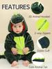 Maeau Dinosaur Baby Cute Winter Newborn Birthday Baby Shower Photo Green Size 90 Kids' Costume, Costume, Romper, Wear, Clothes, Pajamas, Gift, Gift,