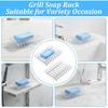Soap Holder for Shower, Plastic Clear Bar Dish Shower Self Draining Bath Soap Tray Saver Bar Holder for Bathroom Kitchen, Easy to Clean Keeps Soaps