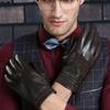 Leather Gloves Men's Windproof and Cold-proof Touch Screen Cycling Driving Tram Motorcycle Piled Thickened Men's Thermal Gloves