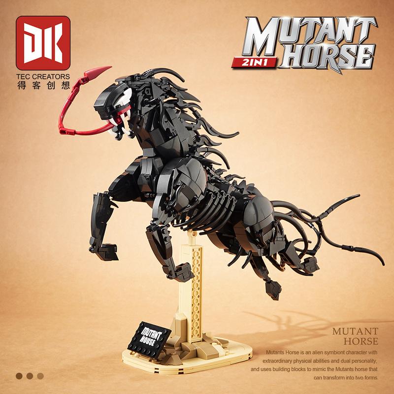 7046 Mutant Horse Anime Venom Building Blocks Model Movie Horse Monster Diy Bricks Assembly Toys Kids Trendy Toys Birthday Gifts
