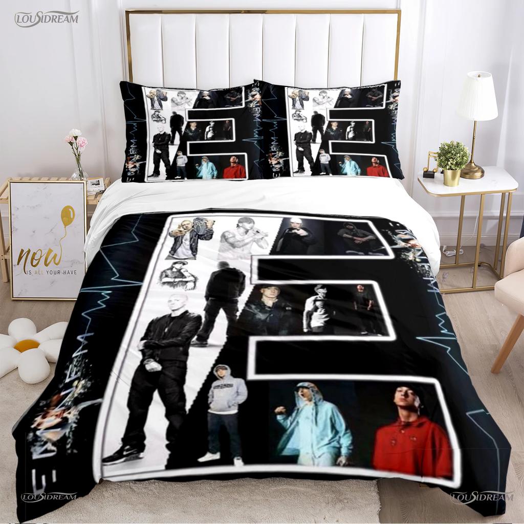 Comforter Casal Eminem-Music All Season Comforter Bedding Sets Soft And S Boys Single/Double/Queen/King