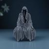 Mystery Grim Reaper Statue Thrilling Black Robe Nightcrawler Gothic Garden Ornament Resin Crafts Home Decor Miniature Model