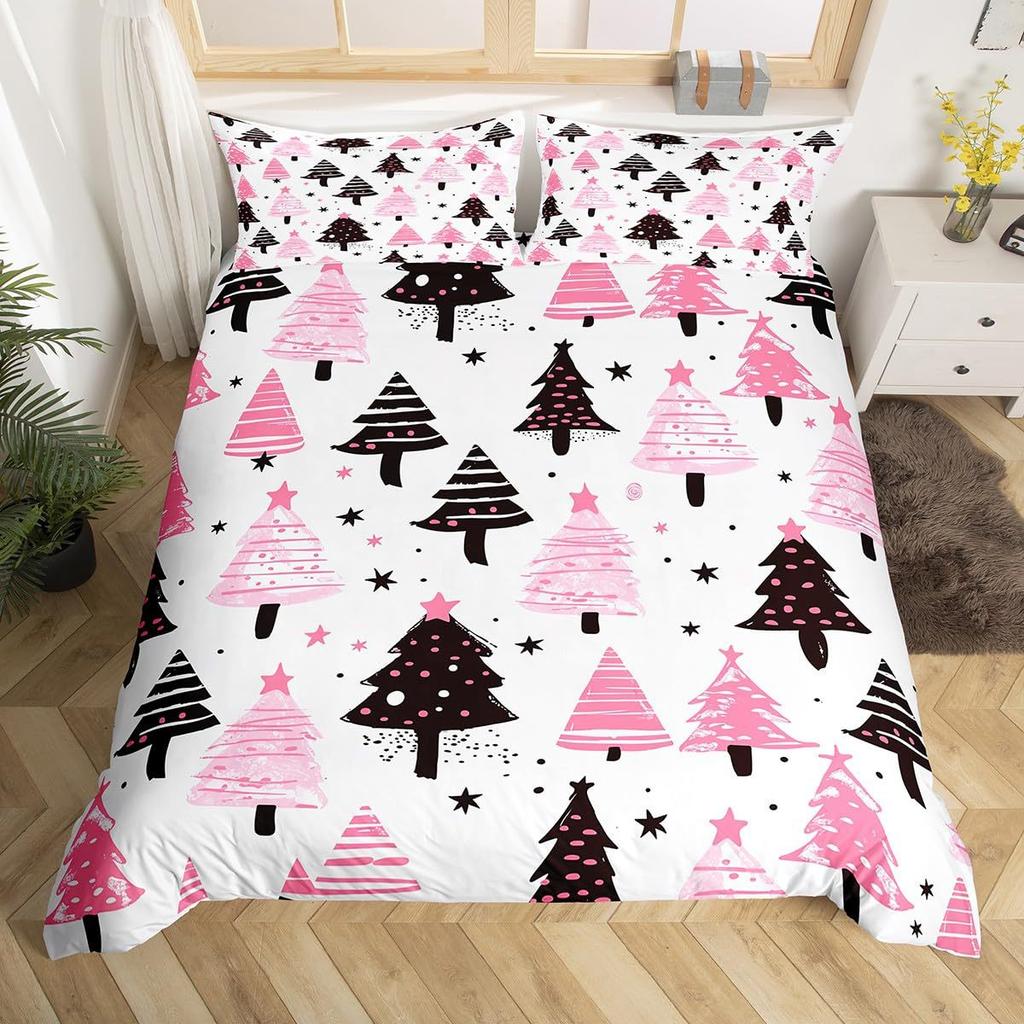 Cartoon Santa Claus Down Comforter Set Bedding Set 3-piece Duvet Cover Set