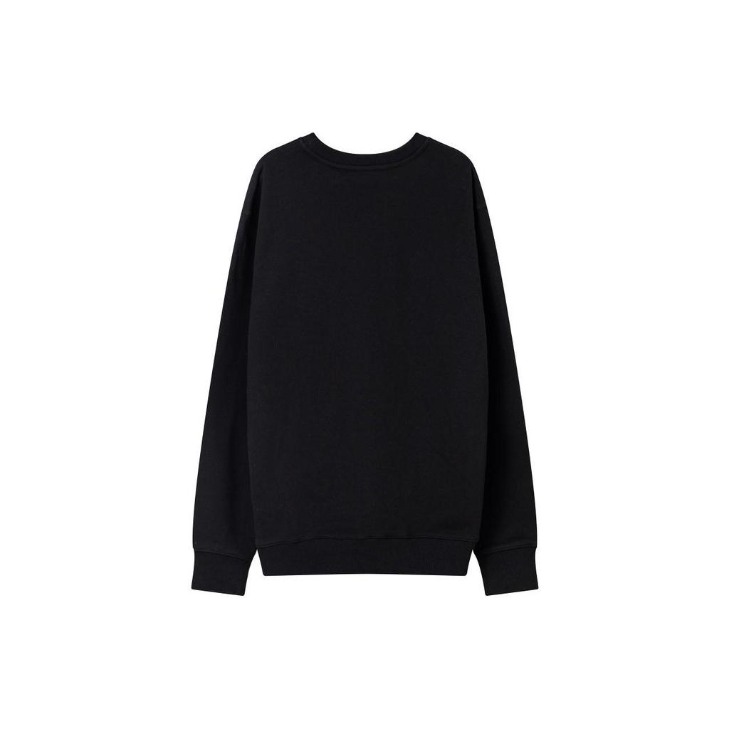 Levis Letter Print Crew Neck Pullover Long Sleeve Sweatshirt Men Sweatshirt Black A4957-0000