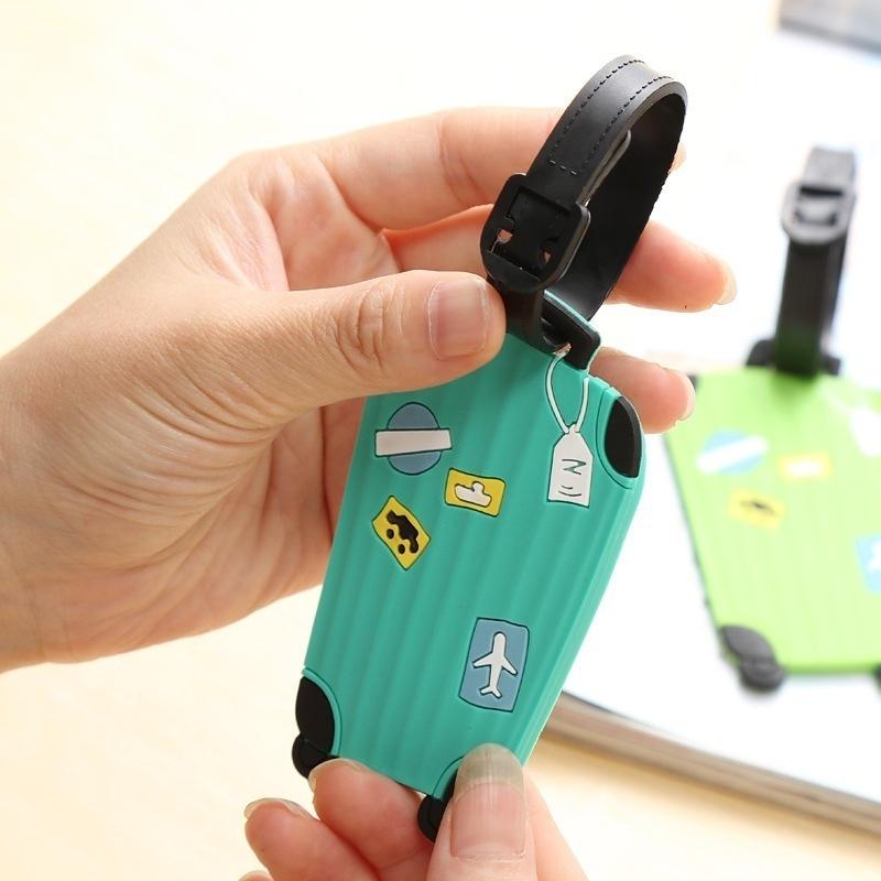 Suitcase Silica Gel Cartoon Luggage Tags  ID Tag Address Holder  Travel Accessories Baggage Tag 1 Pc