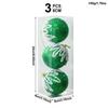 3Pcs/Set Shiny Christmas Ball 8CM Xmas Ornament Ball Durable Christmas Tree Balls  Home