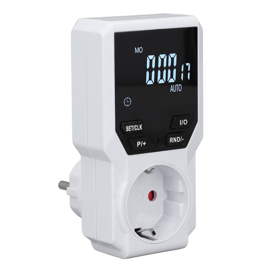 Timer Plug Outlet Digital Electrical Indoor Timed Power Switch Kitchen Home EU Plug 230V