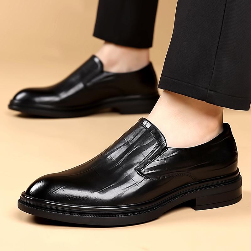 Fashion Leather Men's Dress Shoe 2025 New Arrival Slip-on Loafers Men Soft Driving Moccasins High Quality Flats Male Walking Footwear