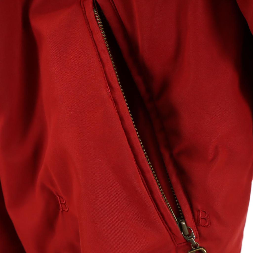 Burberrys 90er Jahre Old B Stickerei Steppmantel 7AR Rot Sanyo Shokai Damen Gebraucht