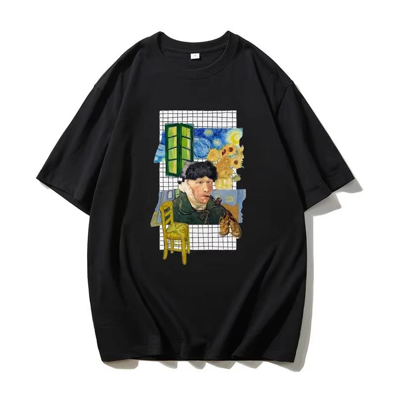 

Self-portrait Funny Art To The Sun T-shirt Retro Vintage Men s and Women s Loose Cotton Short Sleeves Kawaii Vintage Clothes 4XL