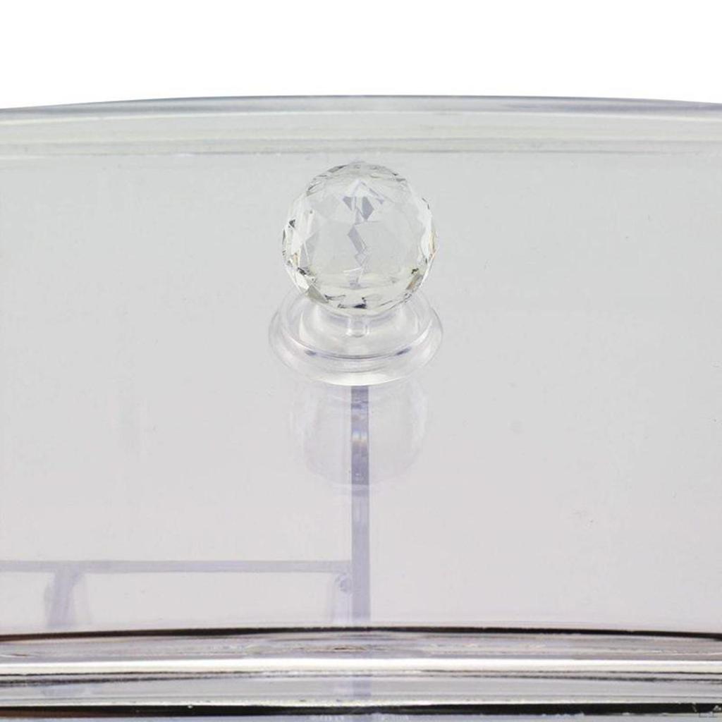 4-Grid Pads Swab Holder Dispenser Box Organizer with Lid, Keep Your