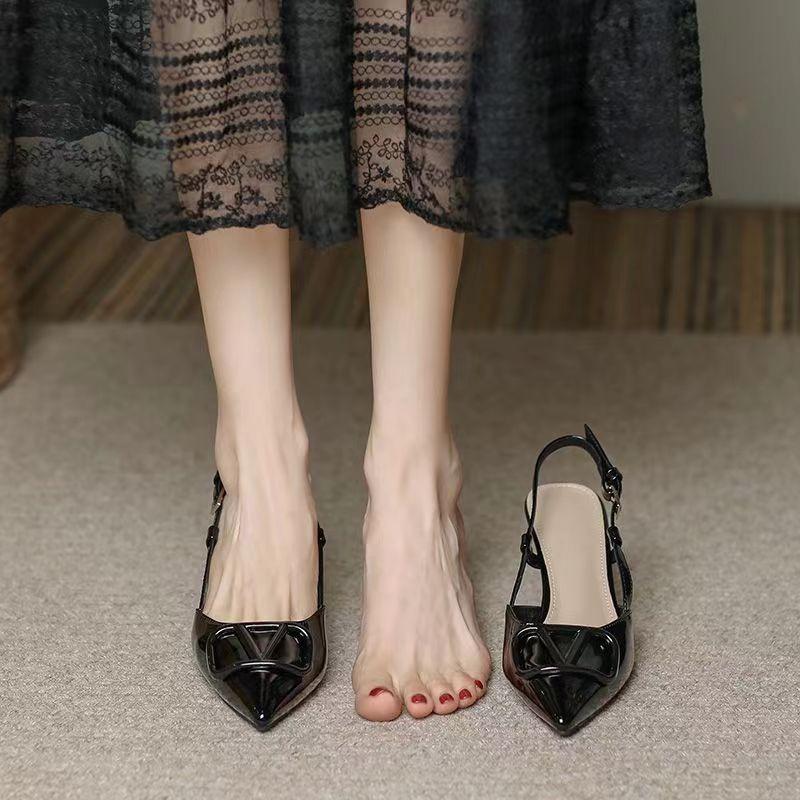 High Heels Women's Spring and Summer Light Mouth Wedding Shoes Large Size Fashion Nude Versatile Stiletto Bag Head