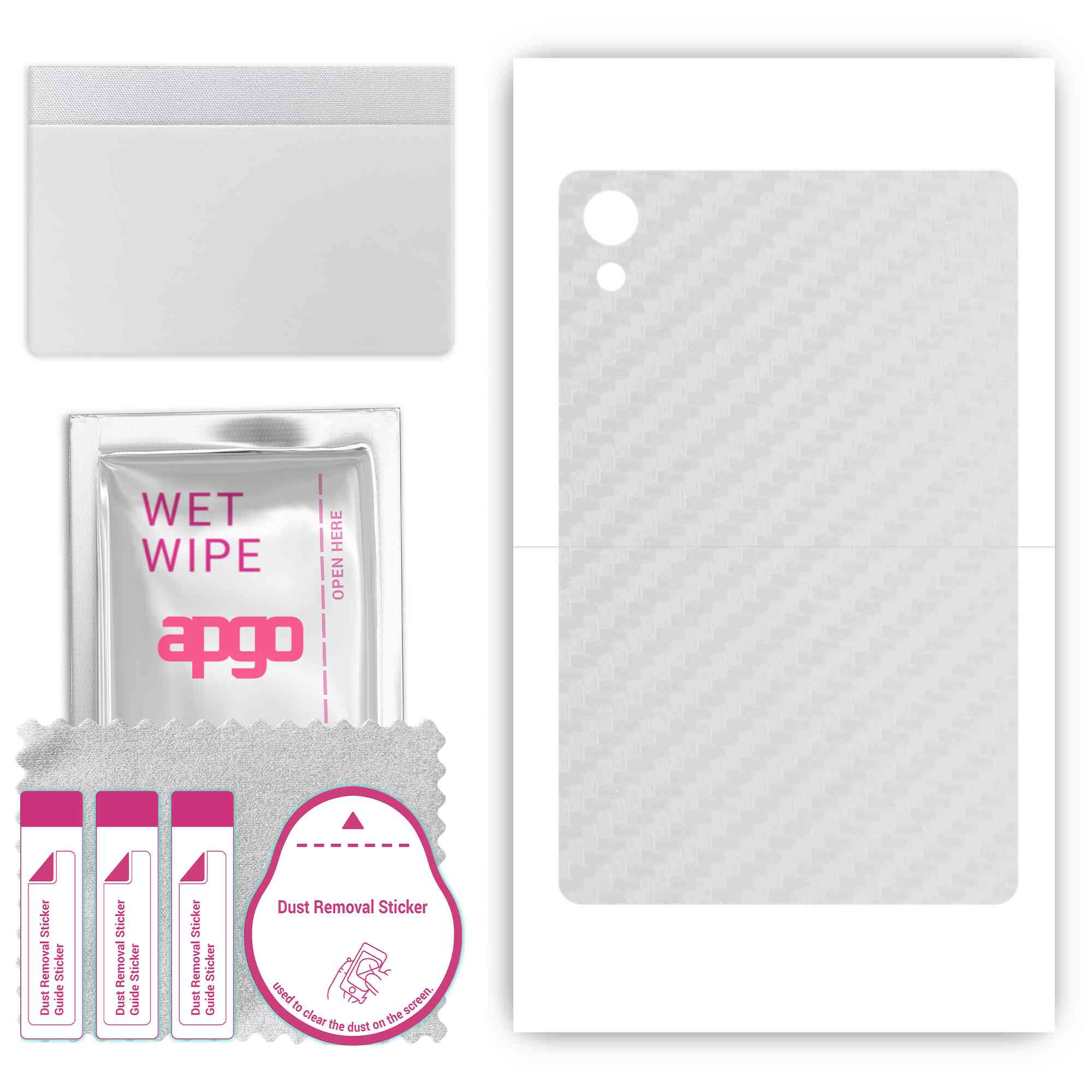 

apgo Protective Skin Sticker for the back compatible with Samsung Galaxy Tab S9, Wrap Film, Foil, Vinyl - Pattern Transparent Carbon