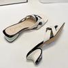 Damen Hausschuhe Lackleder Mischfarben Damen Flip Flop Schuhe Sommer Mode Hohe Absätze Pantoletten Damen Bequeme Sandalen
