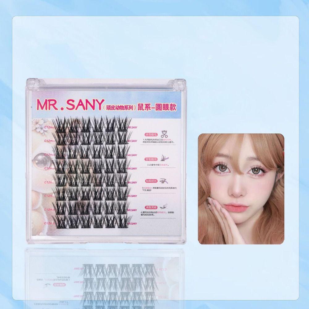 

Manga Segmented False Eyelash Lovable Glue Free False Eyelashes Self-adhesive Lashes Makeup Style C