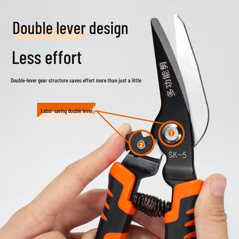 Multifunctional Stainless Steel Tin Snips for Aluminum Composite Panels and Steel Keel Ceilings
