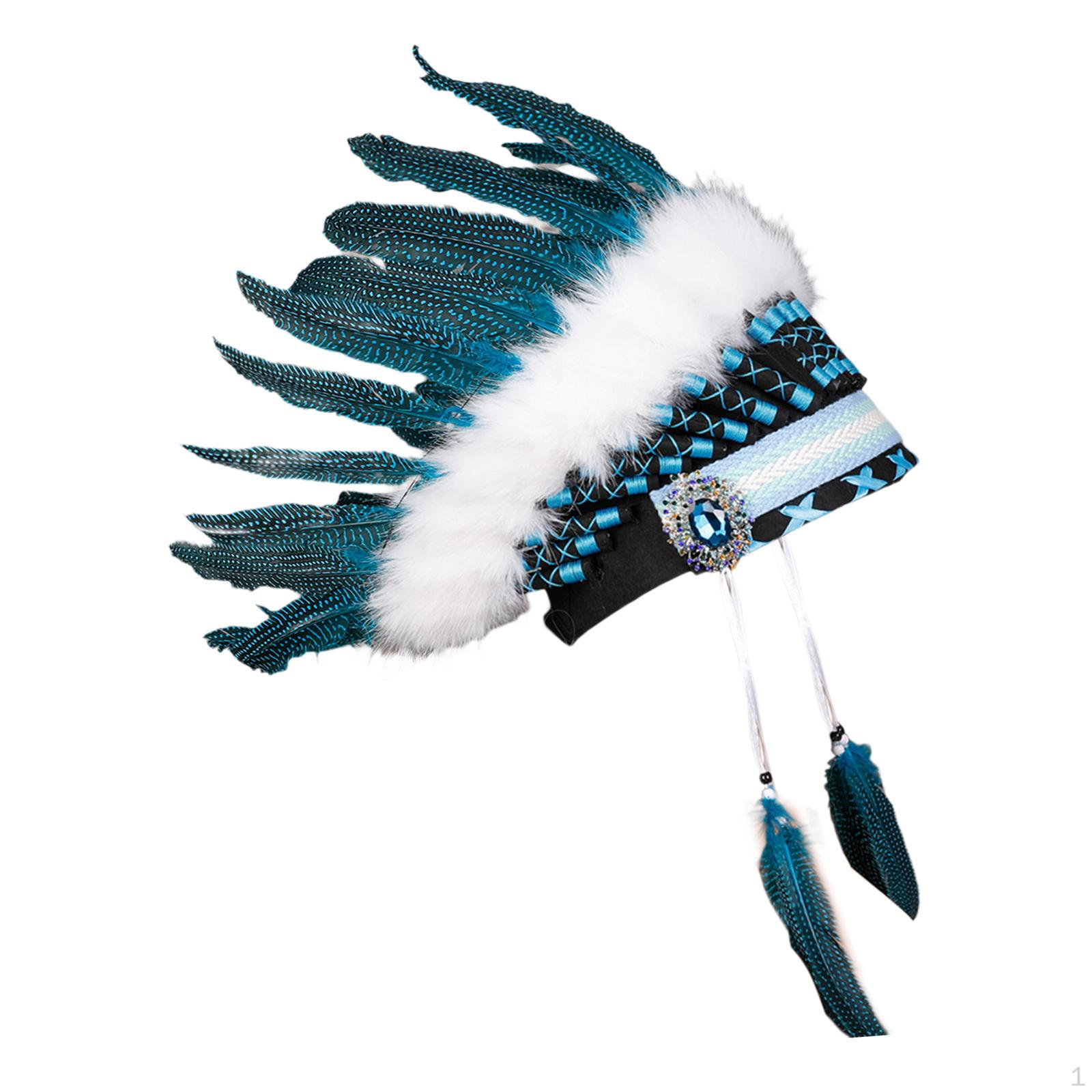 

Пір яний головний убір для чоловіків жінок корінних американців індіанська вечірка шоу