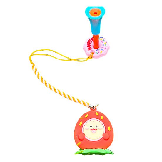 Plastic Anti Lost Golf Tee Hanger Donut Design Golf Tee Ring Strap Fruit Design Tee Loss Prevention Golf Accessory