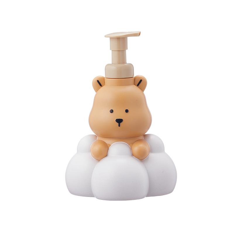 

Диспенсер для мыла в виде мультяшного облачного медведя, дезинфицирующее средство для рук в ванной, шампунь, гель для душа, многоразовый дозатор, пенный контейнер 250ML