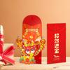 3D Cartoon Dragon Red Envelope Golden Chinese Character Thick 2024 Year of The Dragon New Year Spring Festival Red Packet Money Cash Bag