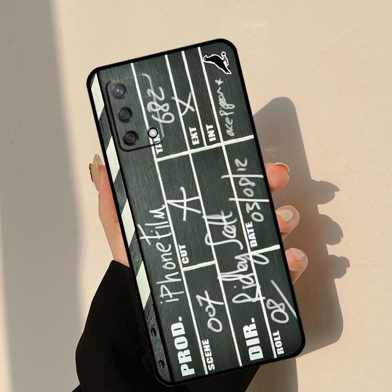Clapper Board Case For Oppo A80 A60 A40 A15 A16 A17 A57 A94 A74 A54 A76 A96 A18 A38 A58 A78 A98 A6 A5 Pro