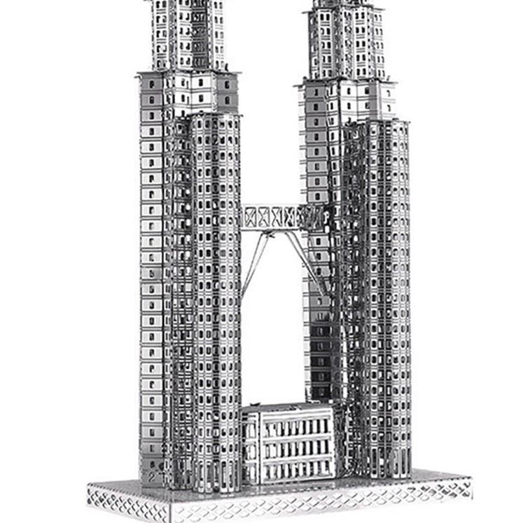 3D Twin Towers Metal Puzzle: Car & Motorcycle Series DIY