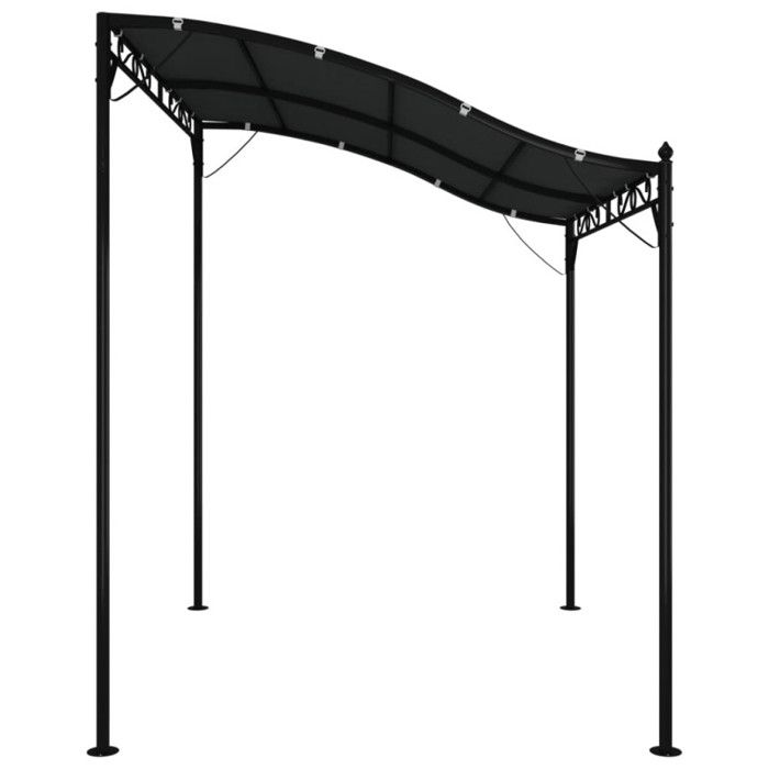 VidaXL Auvent anthracite 2x2,3 m 180 g/m² tissu et acier, belvédère, gazebo, tente de réception, belvédères, gazebo de 362392