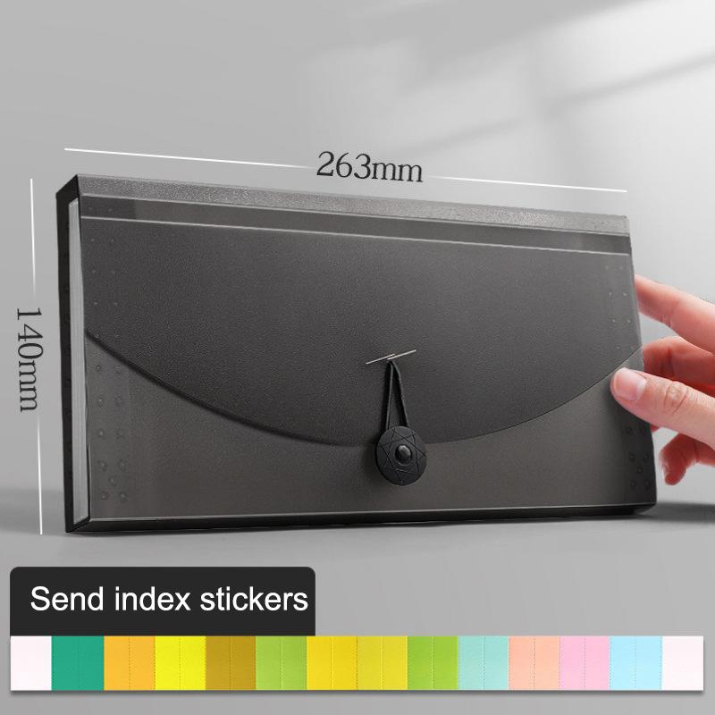 Invoice Pouch, 13 Pockets Accordion Folder, Multi-layer Invoice And Document Organizer, Office Supplies Folder