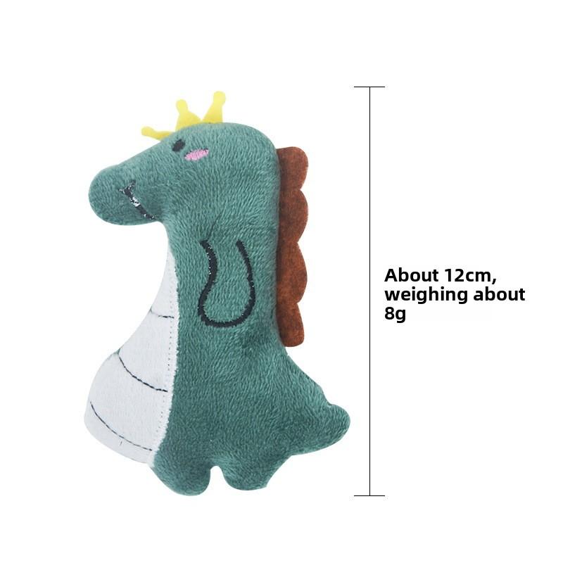 Catnip Plush Toy Cartoon Penguin Dinosaur Cobra Rooster Crowing Paper Mint Plush Cat Toy