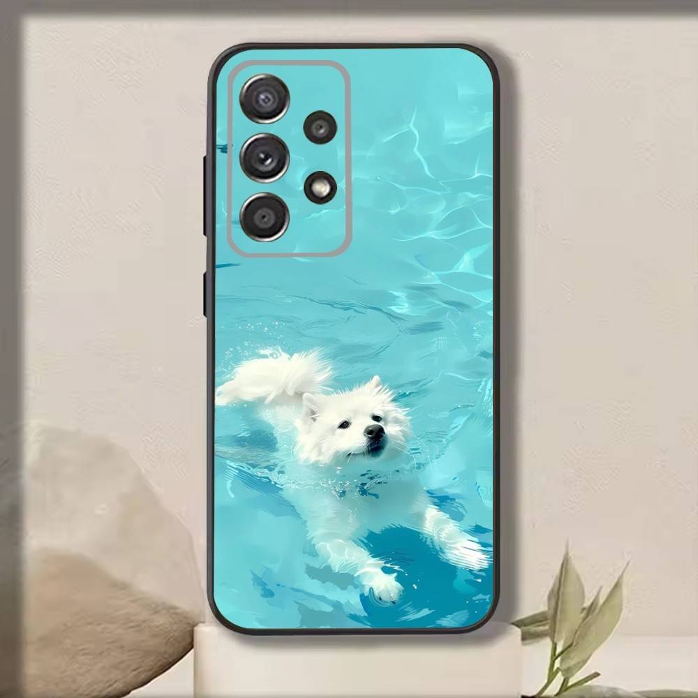 C-Cute S-Samojede Handyhülle Für Samsung S25,S24,S21,S22,S23,S30,Ultra,S20,Plus,Fe,Note,10,9,5G Schwarze Abdeckung