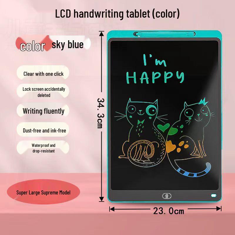 

Детская ЖК-доска для письма и рисования - Доступна в размерах 6.5, 10, 12 или 16 дюймов для креативного ручного граффити.
