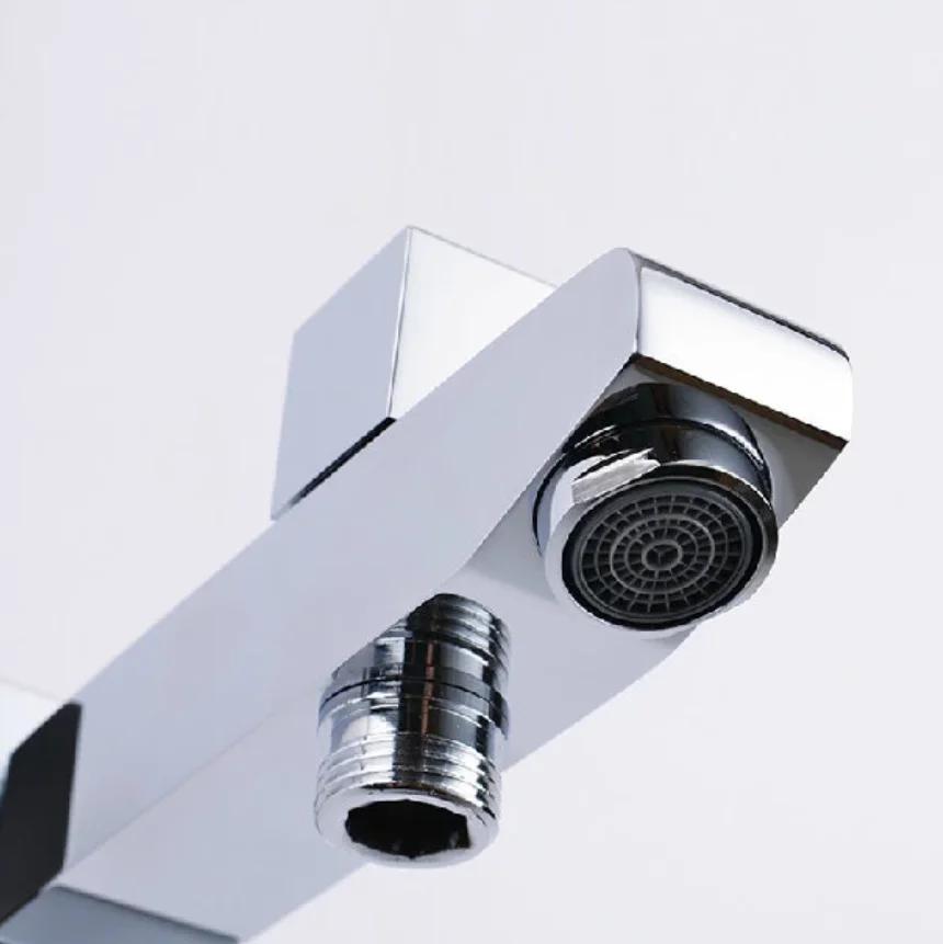 Single cold With Diverter Water Outlet Spout Mixer Tap Faucet Filling Angel Valve Connector Chromed Brass Wall Mounted