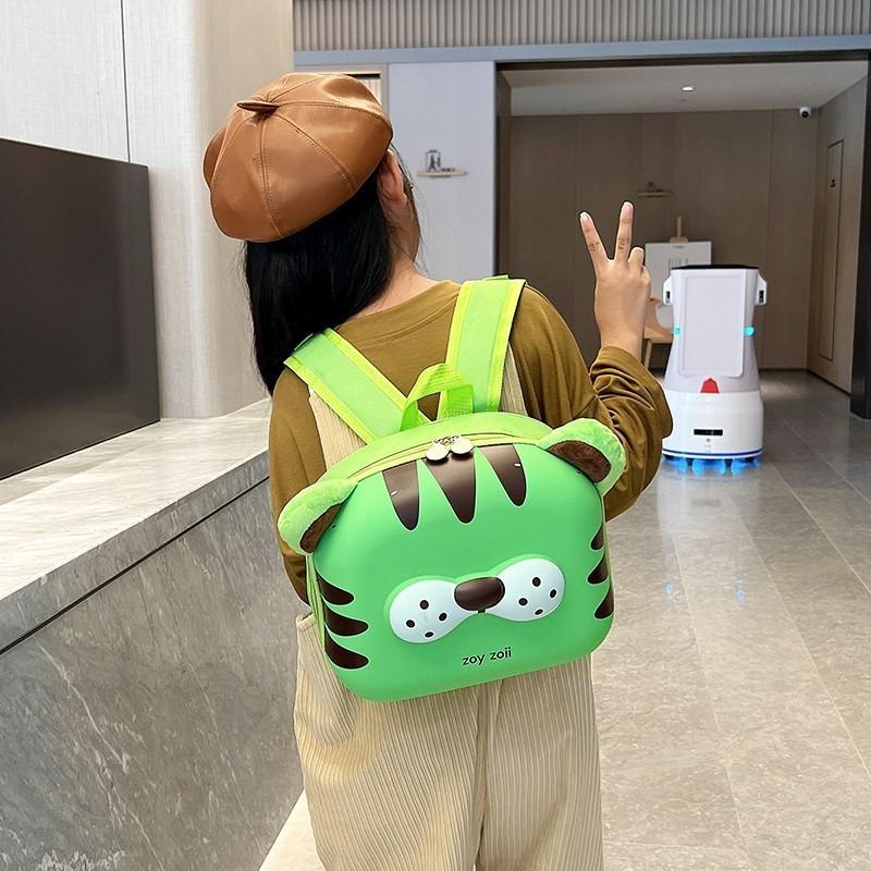 Adorable Cartoon Tiger Backpack For Kids Waterproof And Lightweight Nylon Bag